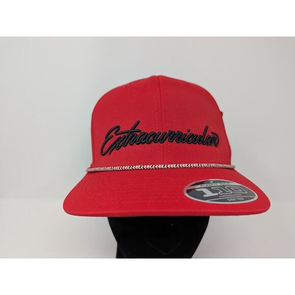 NWT Extracurricular Golf Penman Snapback Hat Cap Red Adjustable Yupoong - Picture 2 of 9